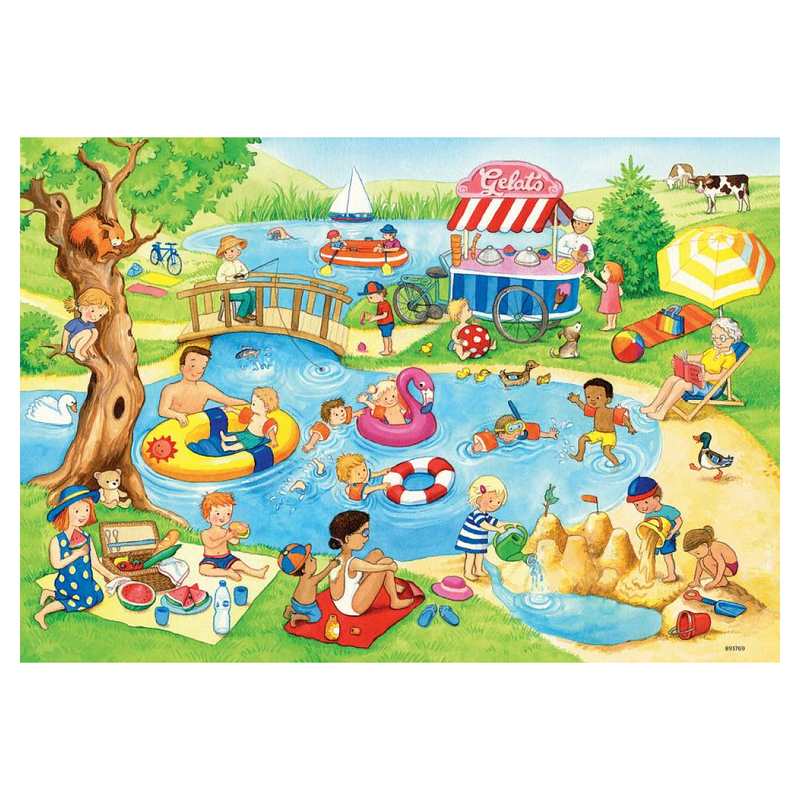 Puzzles Loisirs au lac 2x 24 pièces