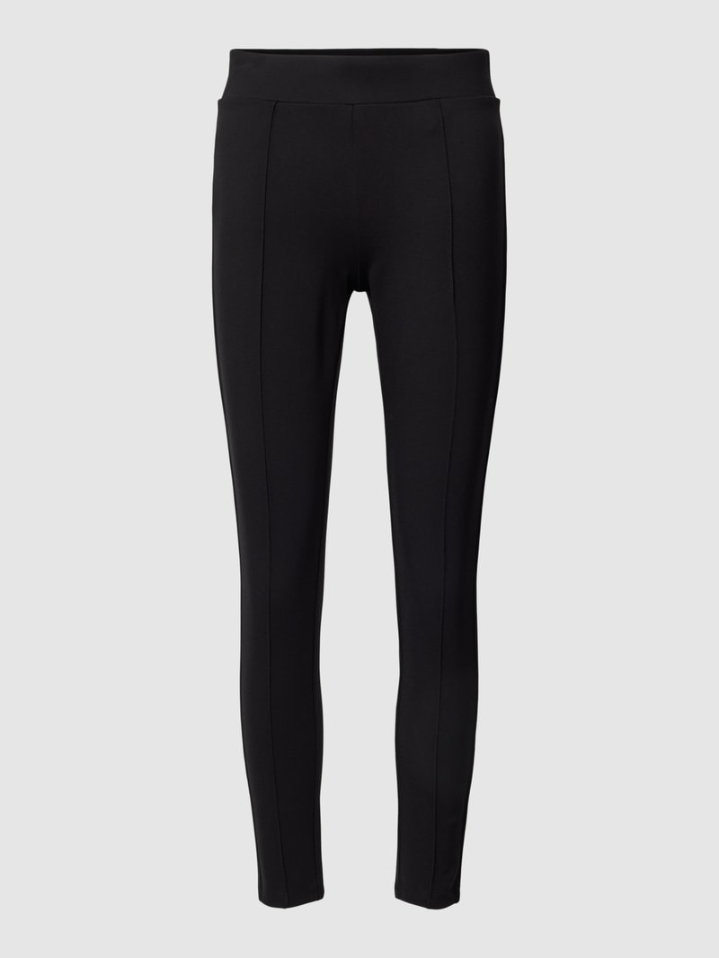 Leggings mit Ziernähten in schwarz