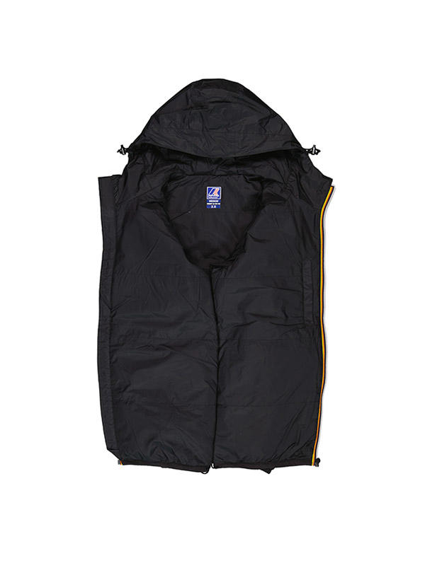 K-WAY, Regenjacke, Regular Fit, Mikrofaser wasserabweisend, schwarz