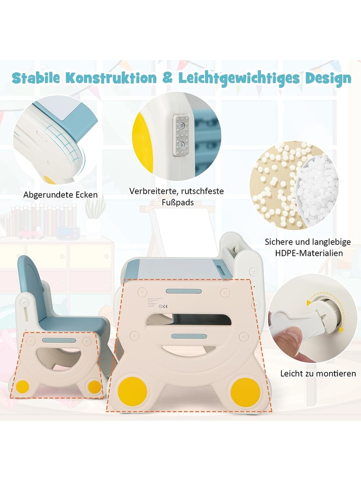 COSTWAY Sitzgruppe zum Zeichen in Blau günstig kaufen 78 cm