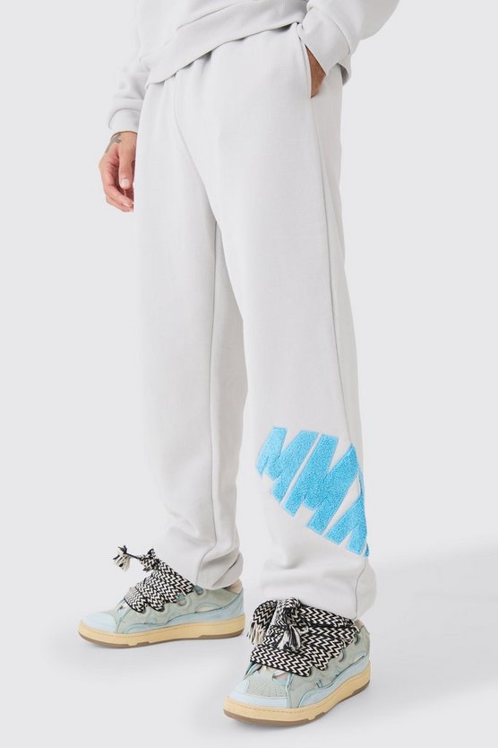 Oversize Jogginghose mit Borg-Applikation