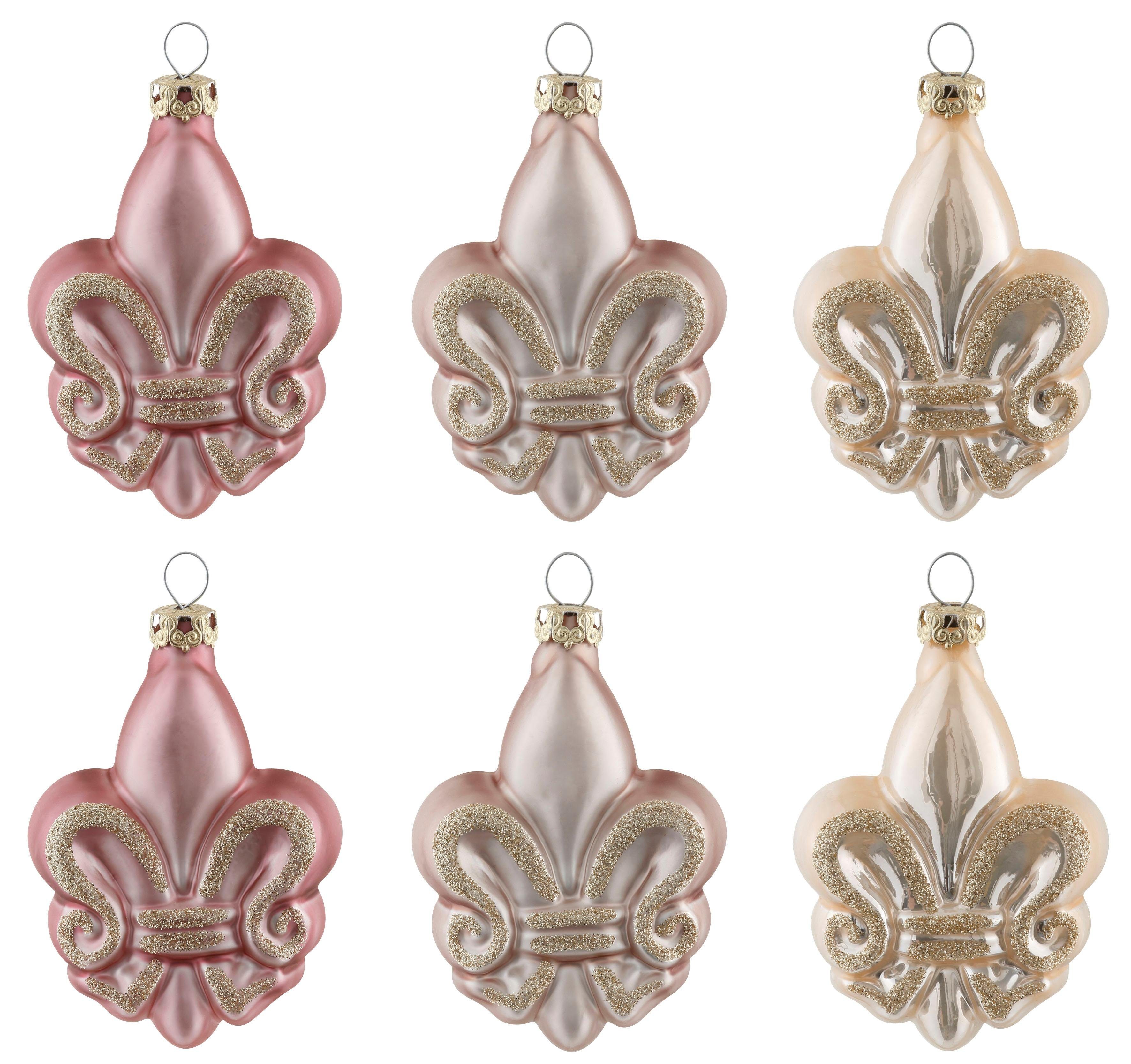 Thüringer Glasdesign Christbaumschmuck Lilien Deluxe, Weihnachtsdeko, Christbaumschmuck (6-tlg)