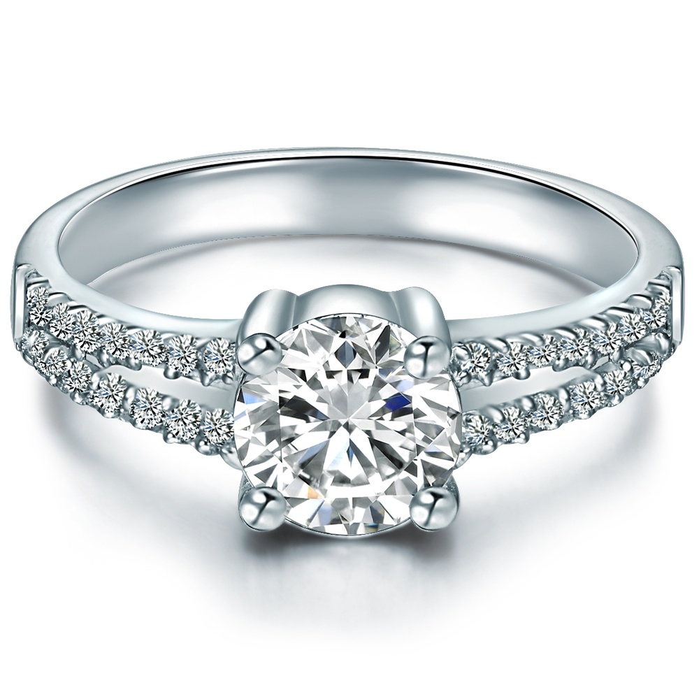 Trilani Bague en argent Argent sterling Oxyde de zirconium (CZ) en Argent Bague