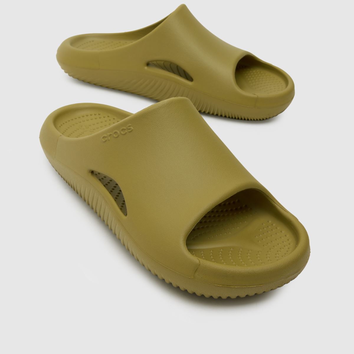 Crocs Mellow Slide szandál khaki színben