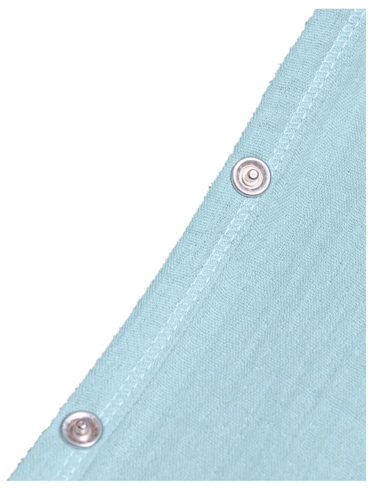 Mababu Kapuzenhandtuch Baby, 4 Lagen Musselin, Bio-Baumwolle in sea green günstig kaufen 75x75 cm