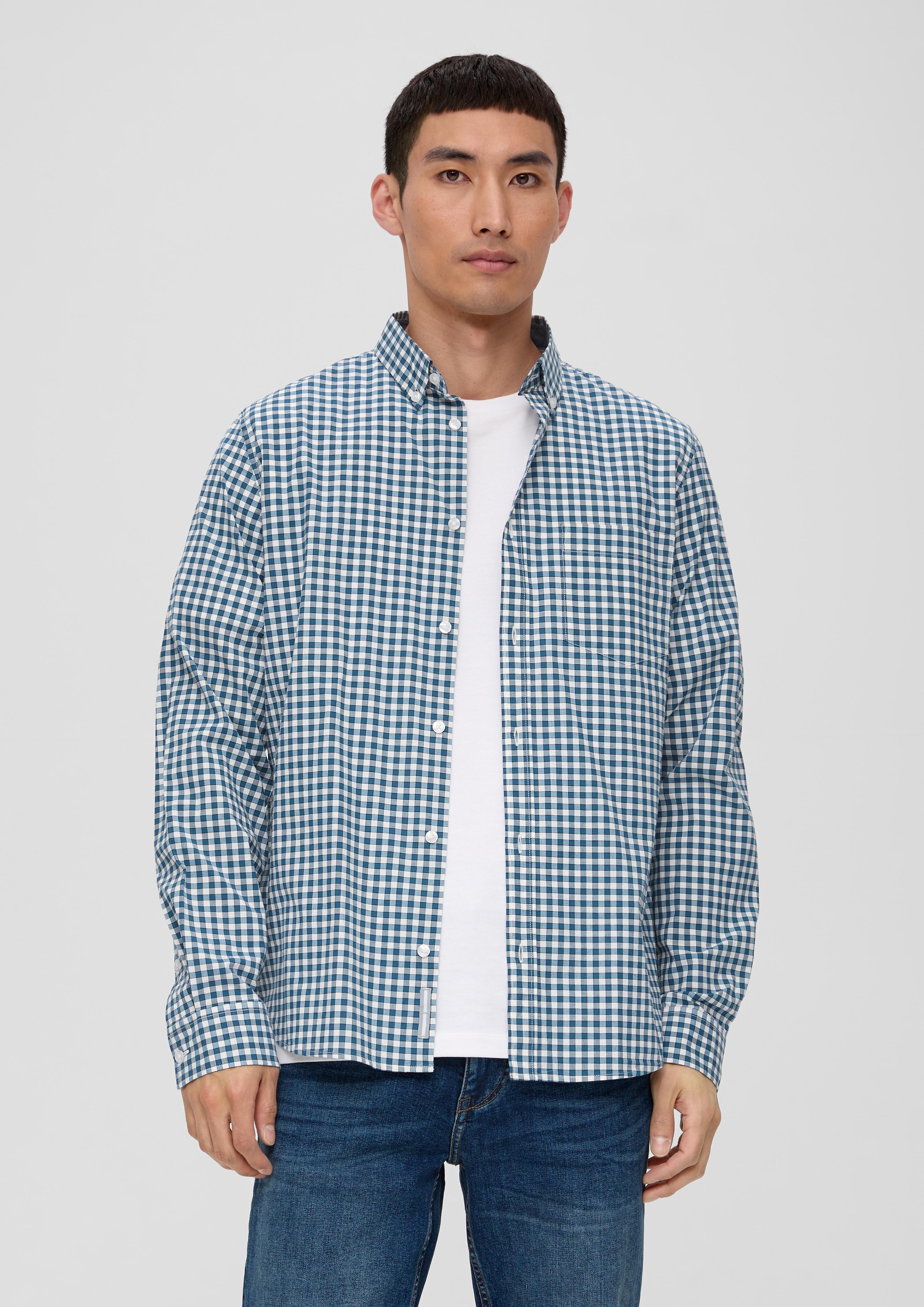 Slim: Karohemd aus Baumwollstretch  2133278-69N1