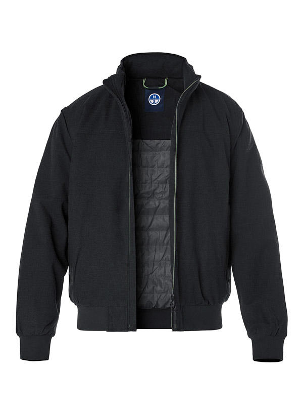 NORTH SAILS, Blouson, Mikrofaser-Stretch wattiert, schwarz meliert