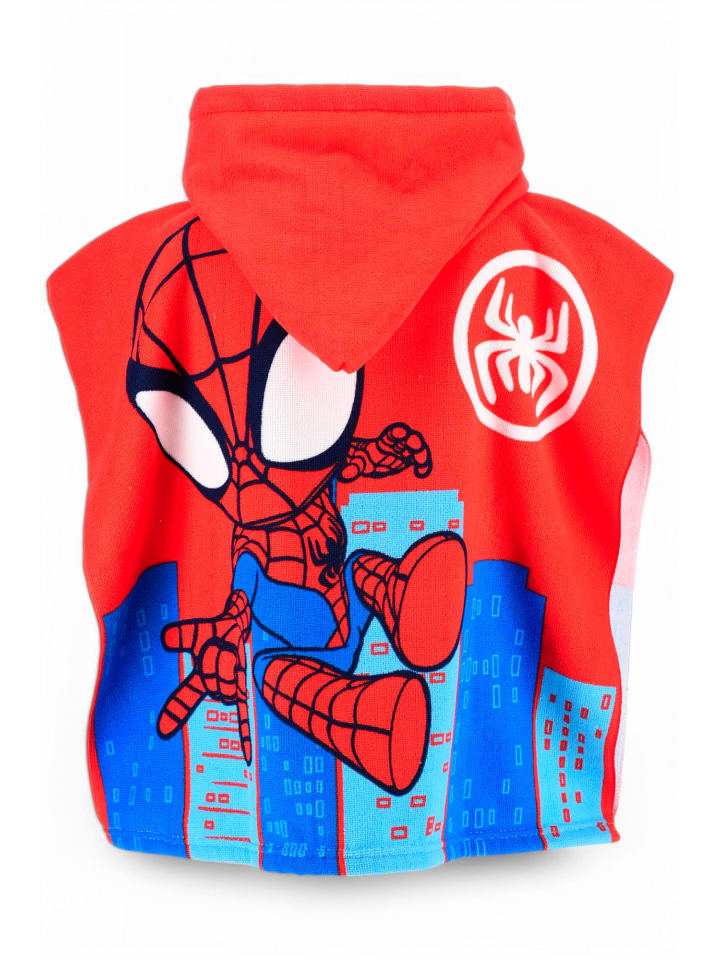 Spiderman Badeponcho Spidey - (B) 55 cm x (L) 110 cm in Rot günstig kaufen 55 x 100 cm