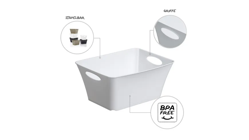 rotho Aufbewahrungsbox Livingbox 5l weiß