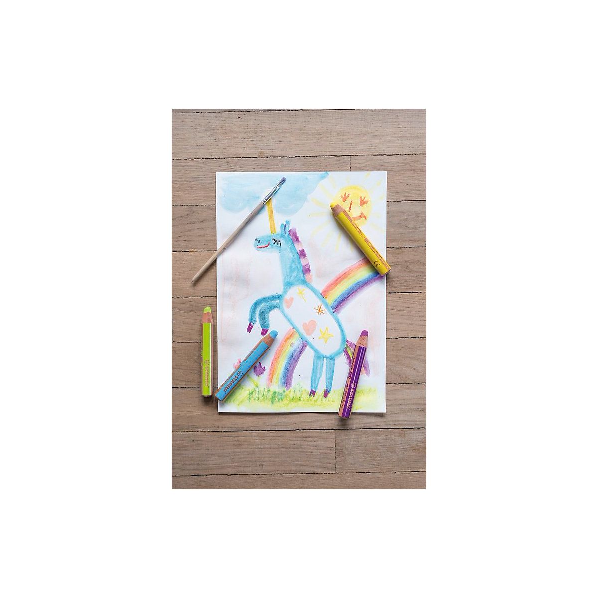 Buntstifte woody 3 in 1, 10 Farben, inkl. Spitzer