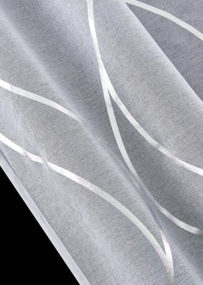 Transparente Gardine mit Glanz Druck (1er Pack)