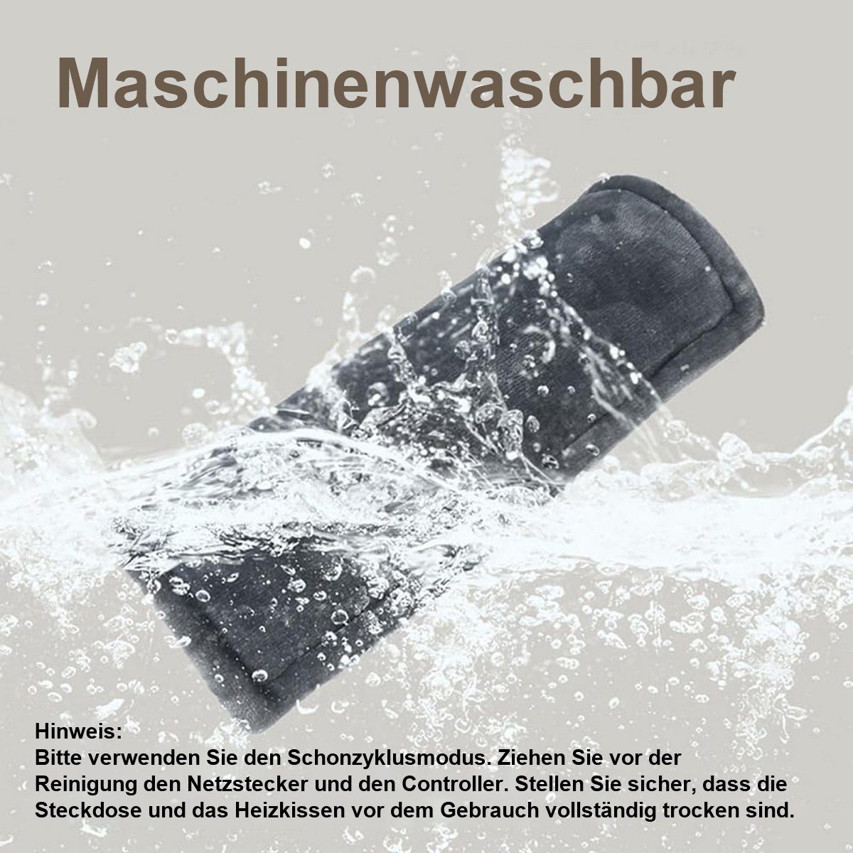 Yoyaxi Sitzheizkissen Beheiztes Sitzkissen für Bürostuhl, Linderung von Schulterschmerzen, Stromversorgung über USB, 10-Stunden-Timer und 3 Heizstufen