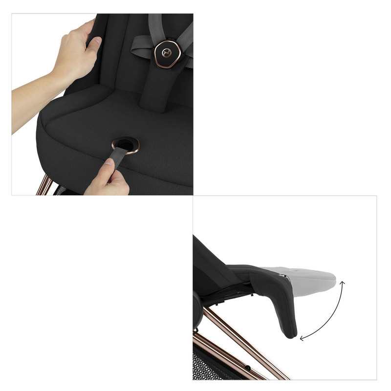 Poussette compacte Coya sepia black châssis chrome brown Cybex