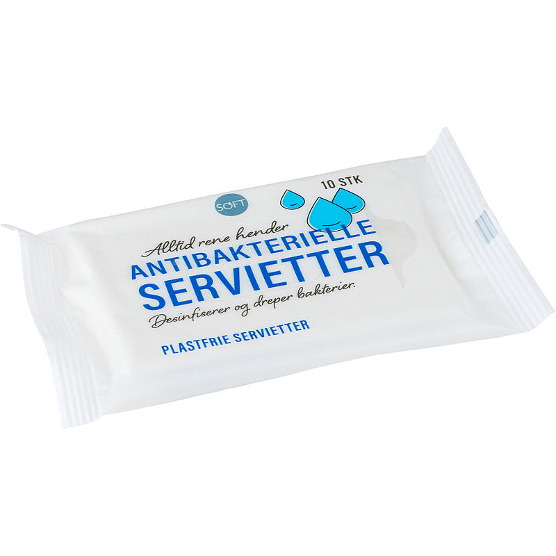Soft Servietter 10 stk antibakterielle