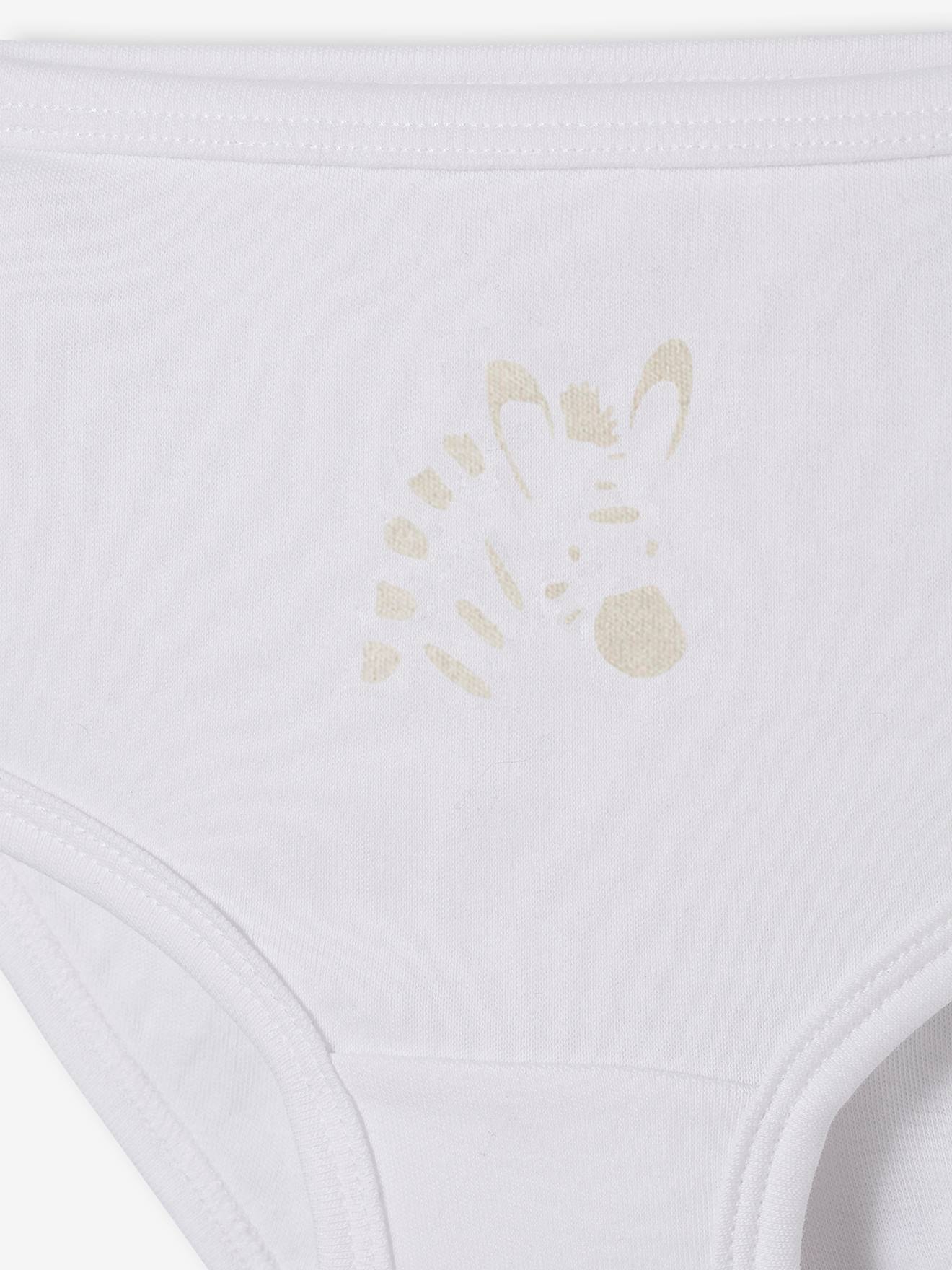 Lot de 5 culottes bébé pur coton spécial couches BASICS lot blanc