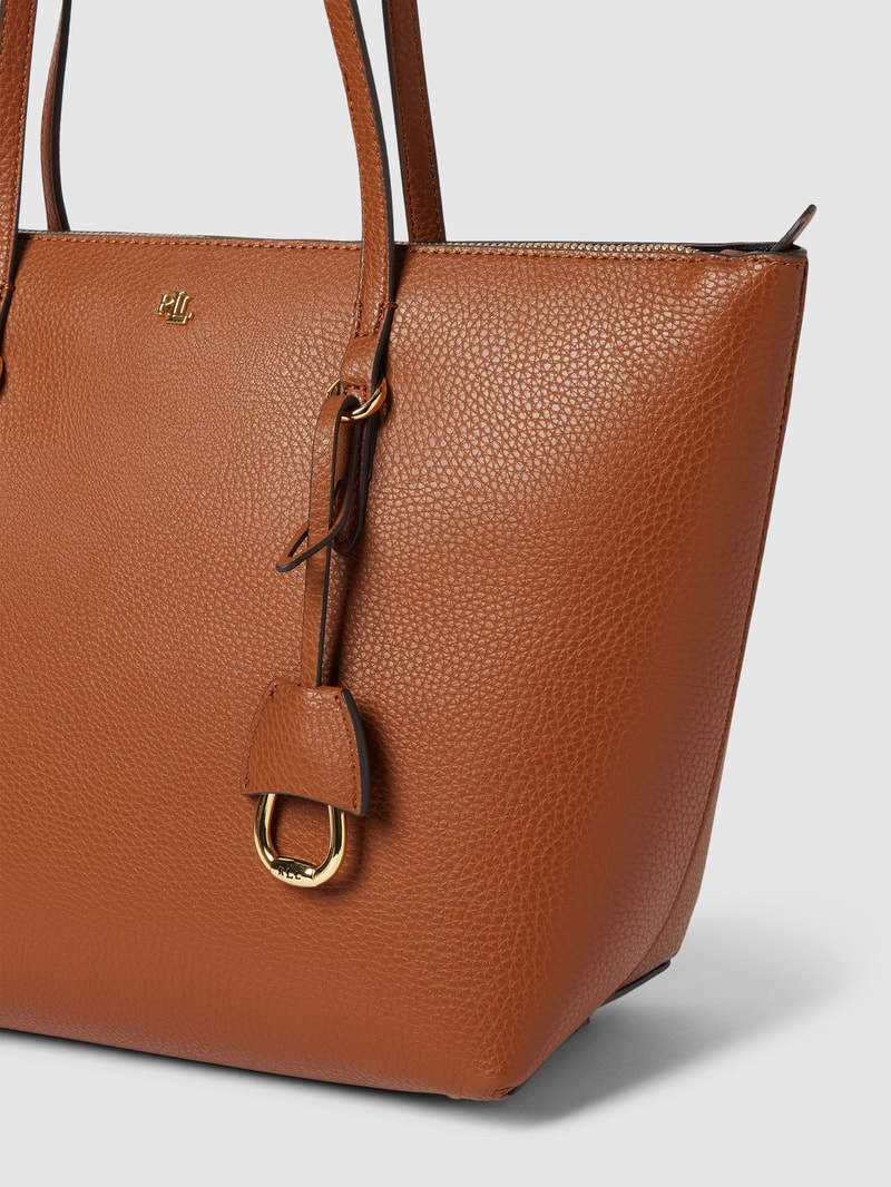 Tote Bag mit Applikation Modell 'KEATON' in cognac