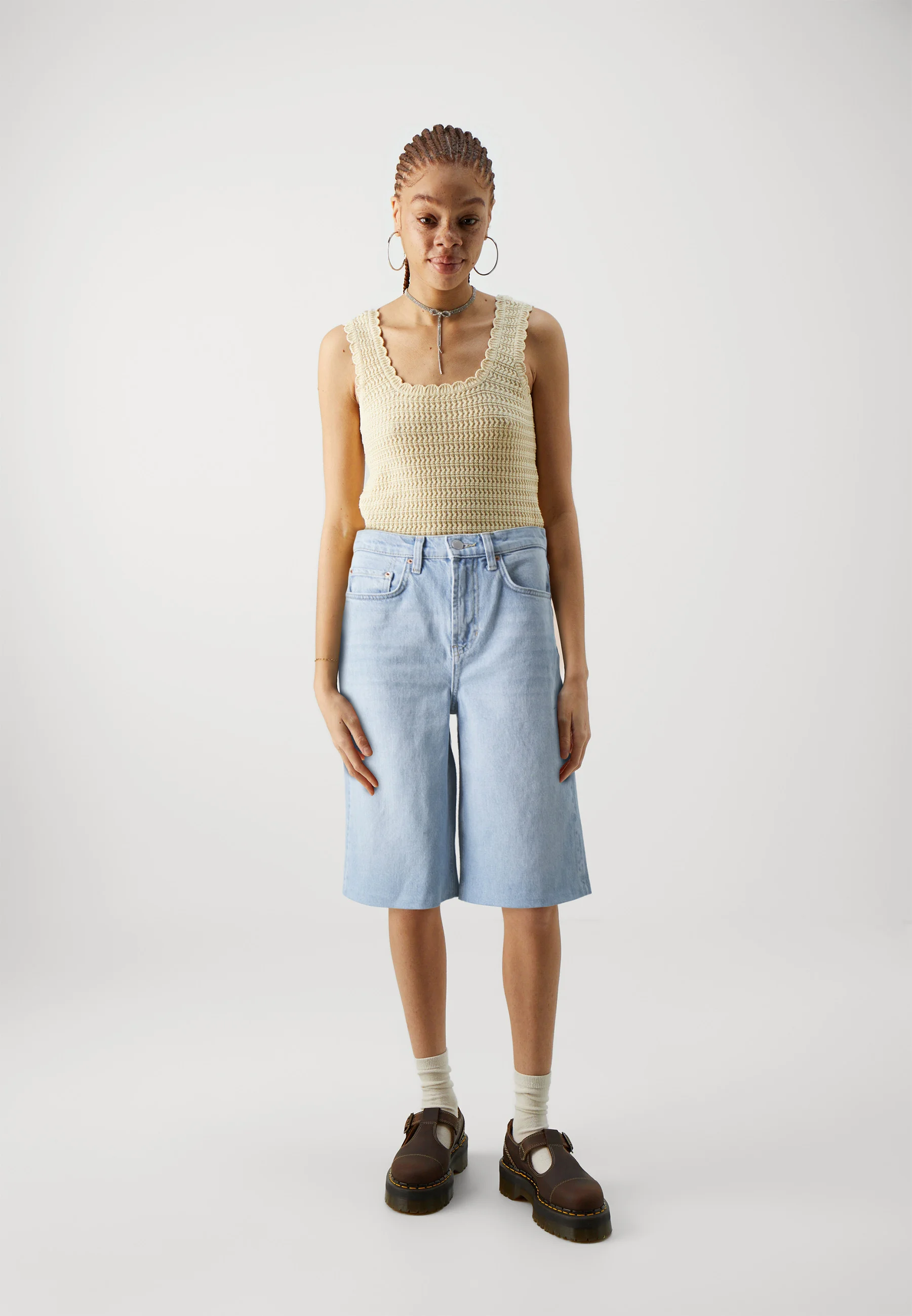 Consciente VMROWENA LARGO ANCHO - Shorts vaqueros