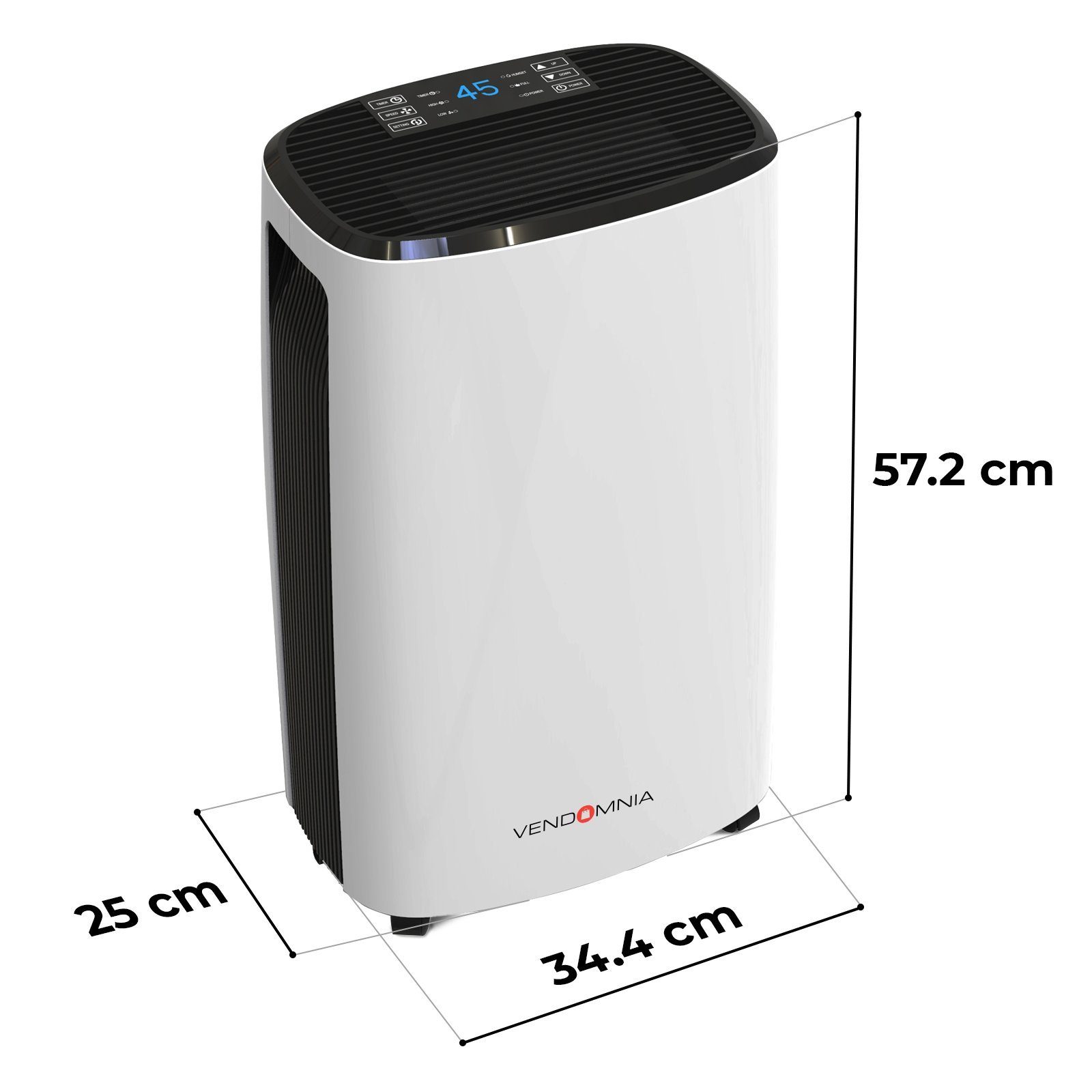VENDOMNIA Luftreiniger Luftentfeuchter 16/20 L Auto-Modus Raumentfeuchter, Entfeuchtungsgerät, für 30 m² Räume, 3,7L Behälter, bis 30 m², elektrisch, Timer, Wäschetrocknung