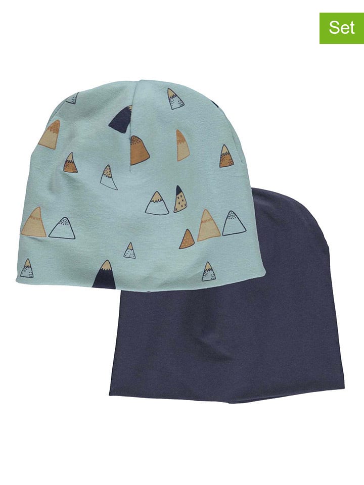 Fred´s World by GREEN COTTON 2er-Set: Beanies in Blau günstig kaufen