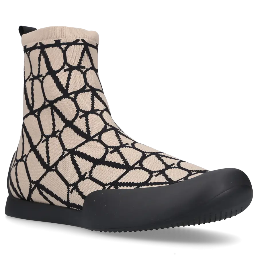 Valentino Garavani - Sneaker high CITYSHORE Baumwolle Stretch - beige