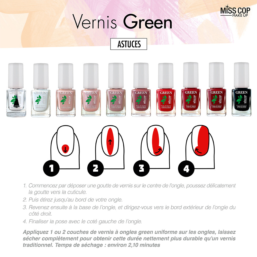miss cop Vernis green Vernis à ongles biosourcé