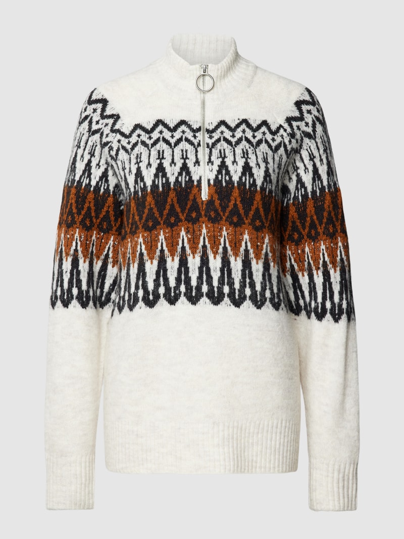 Norwegerpullover mit Lanawoll-Anteil Modell 'ALEJA' in offwhite