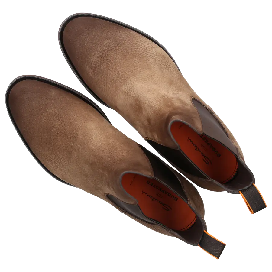 Santoni - Chelsea Boots 17838 Nubukleder - braun