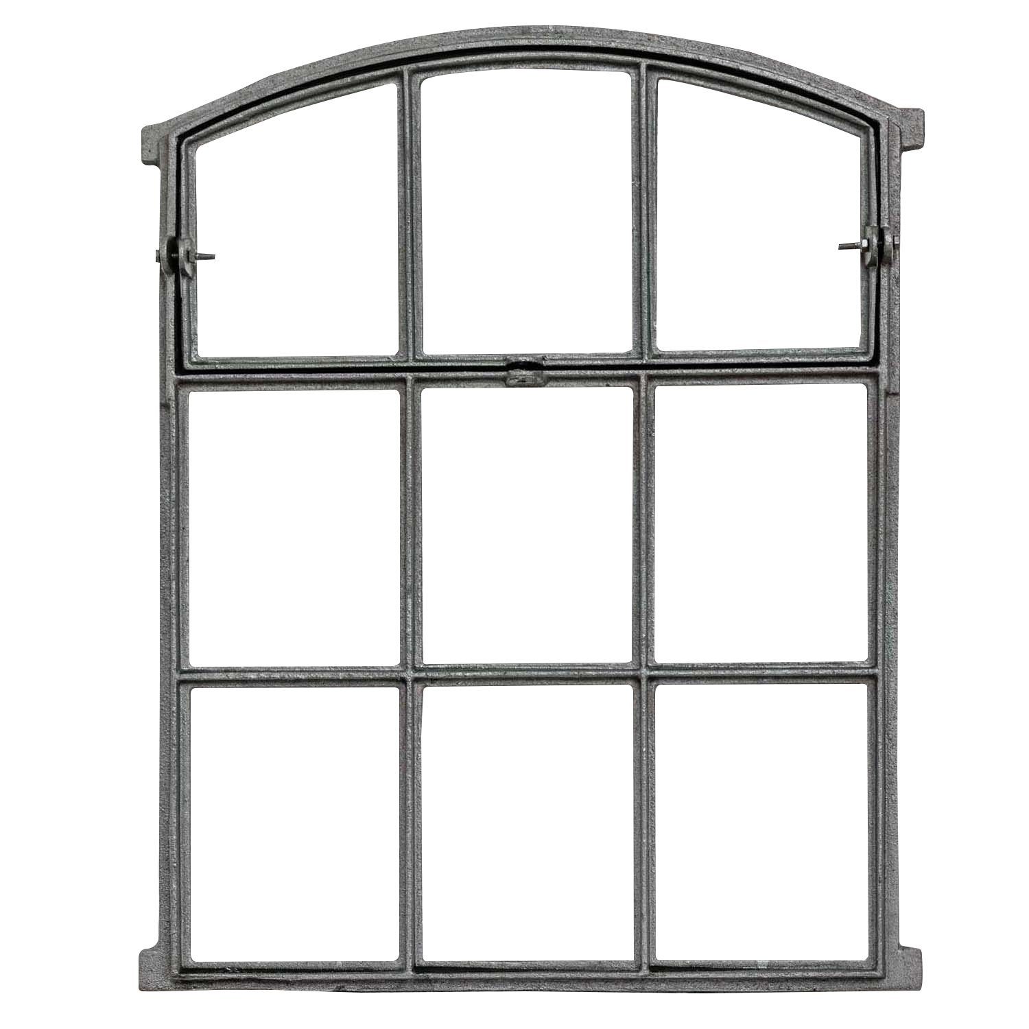 Aubaho Fenster Fenster zum Öffnen grau Stallfenster Eisenfenster Eisen 71cm Antik-Sti