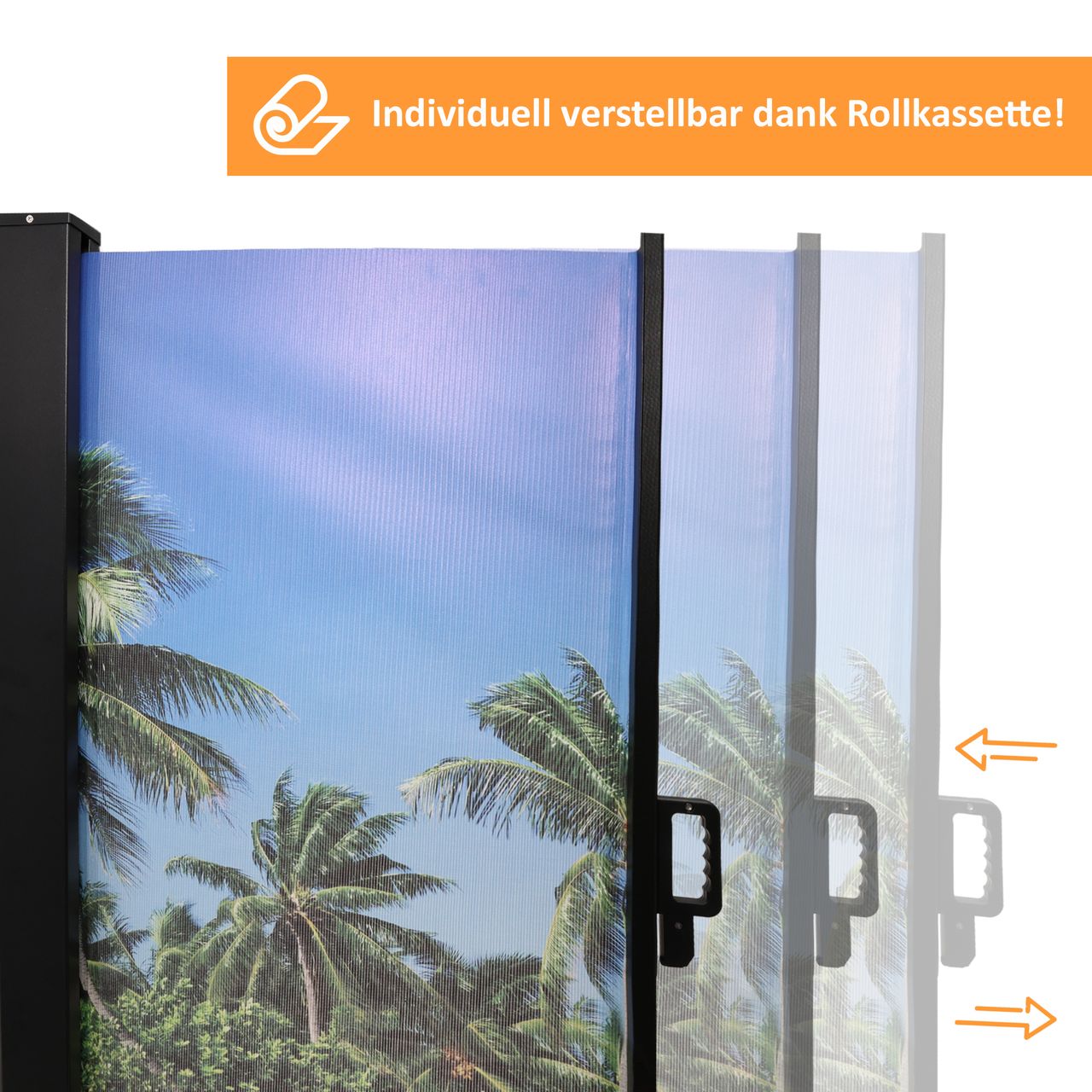 Lemodo Seitenmarkise links ausziehbar, 180 cm hoch