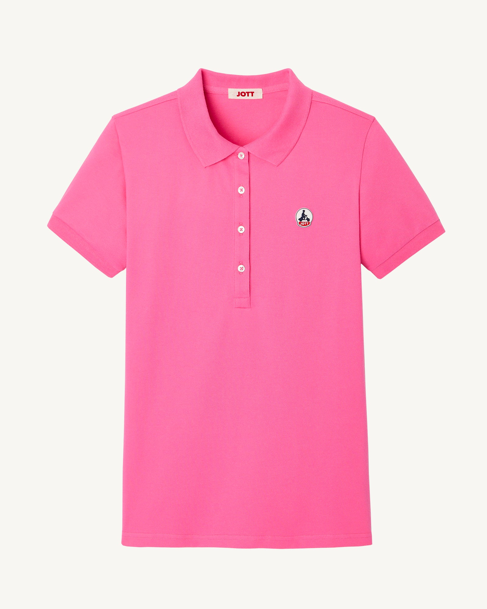 Polo femme en coton biologique Rose intense Franca
