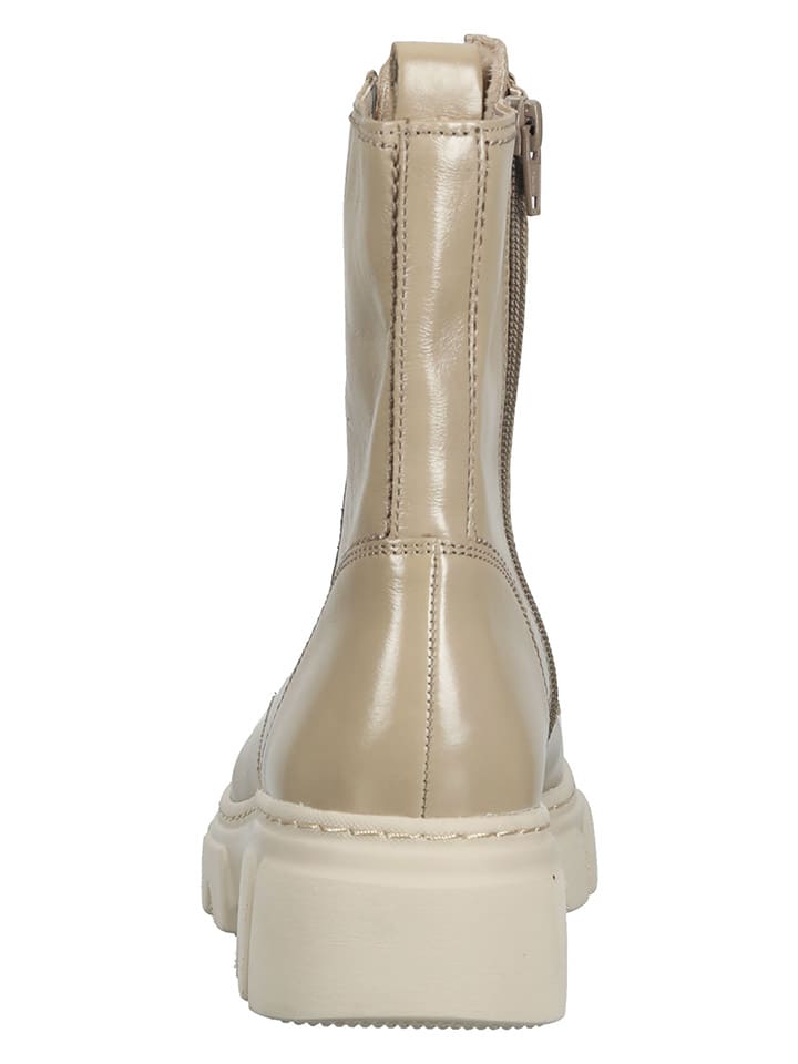 Gabor Leder-Boots in Beige günstig kaufen