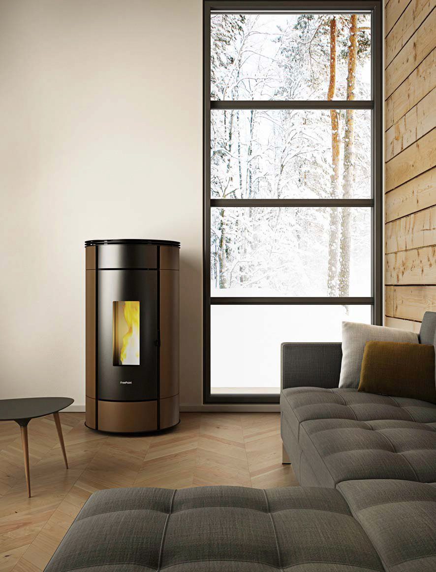 Freepoint Pelletofen Globe airtight, 11 kW, Zeitbrand, 352 W, 230 V