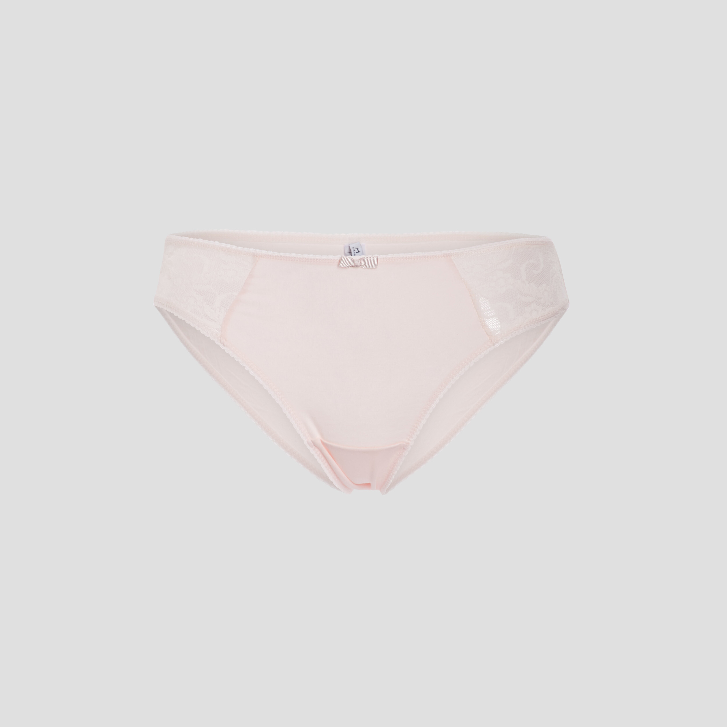 Culotte en coton avec dentelle rose poudrée femme | La Halle