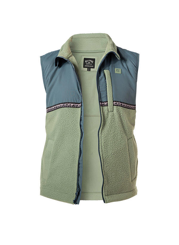 BILLABONG, Fleeceweste, Mikrofaser, grün-blau
