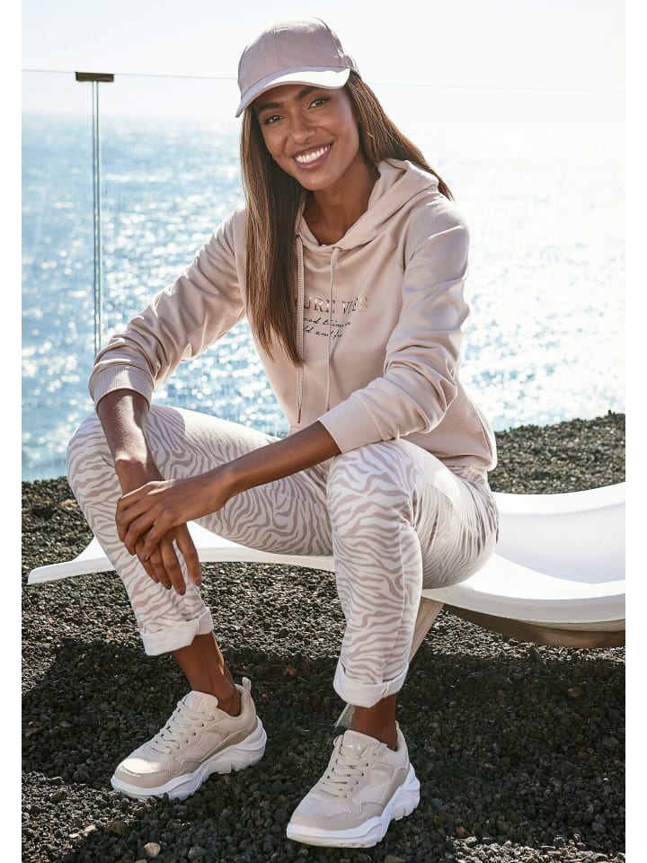 LASCANA Hoodie in nougat günstig kaufen