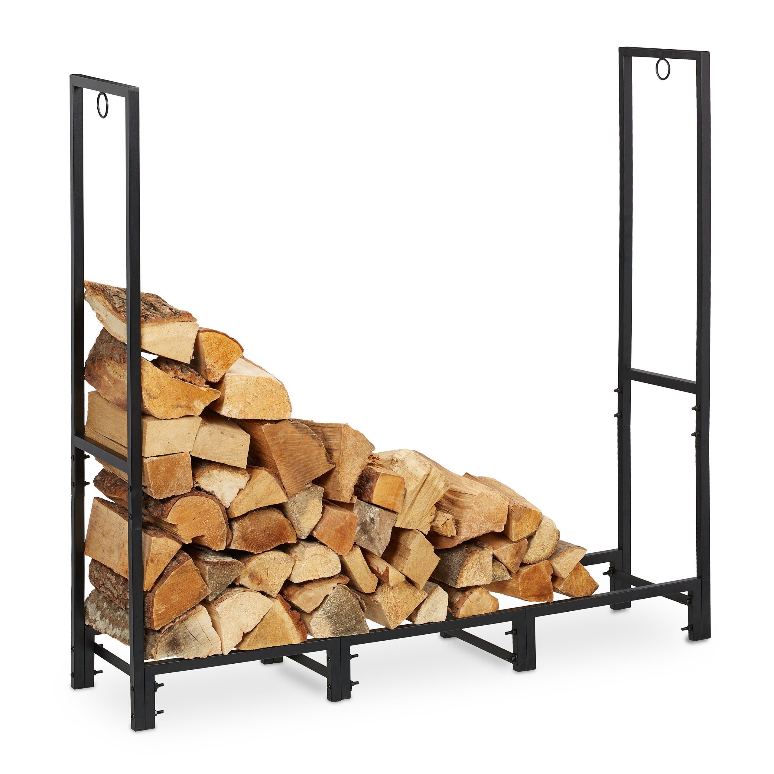 relaxdays Kaminholzregal XL Kaminholzregal innen & außen, BxTxH:121x30.5x116 cm