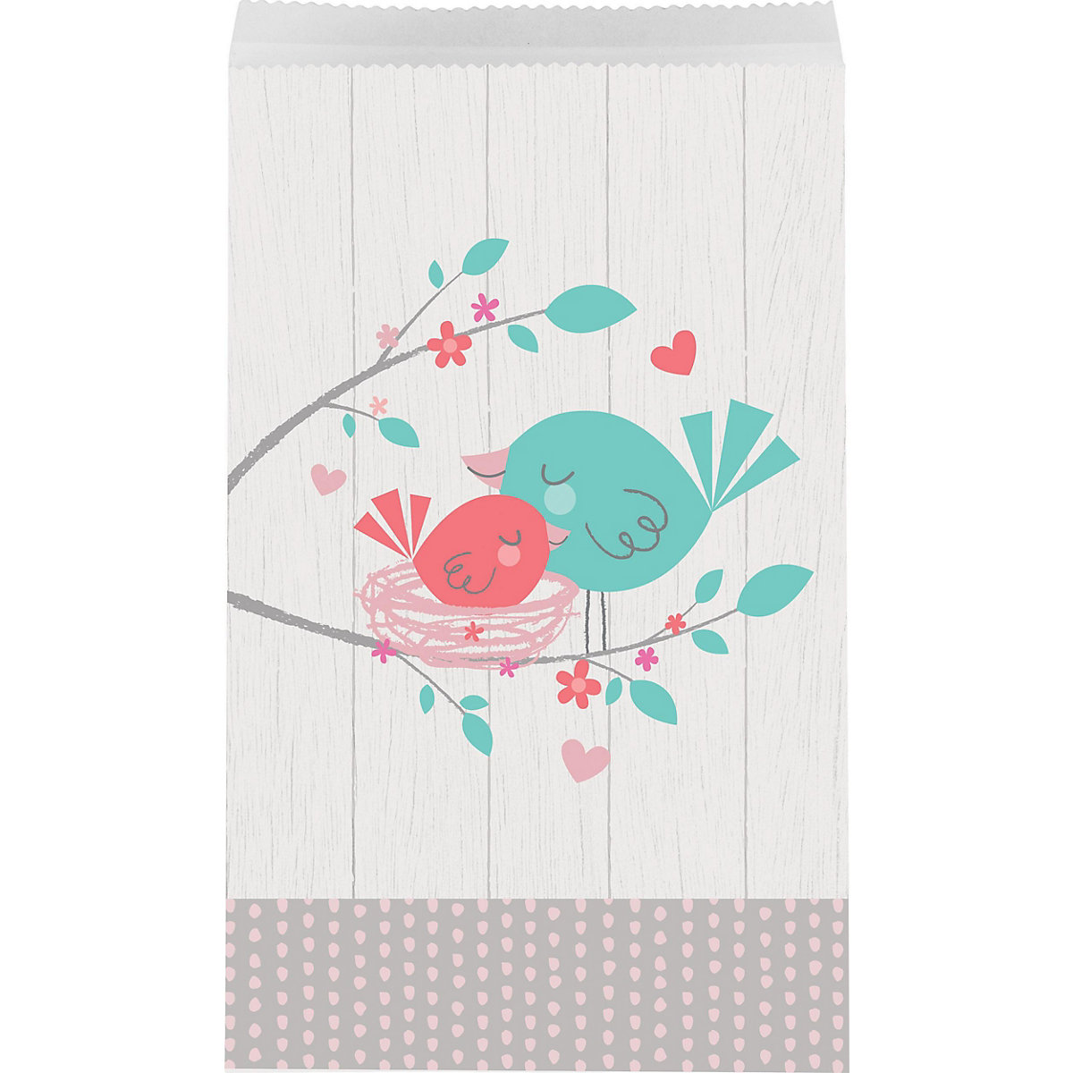 Geschenktüte Mitgebseltüte Hello Baby Girl, Kunststoff, 22 x 16 cm, 8 Stück