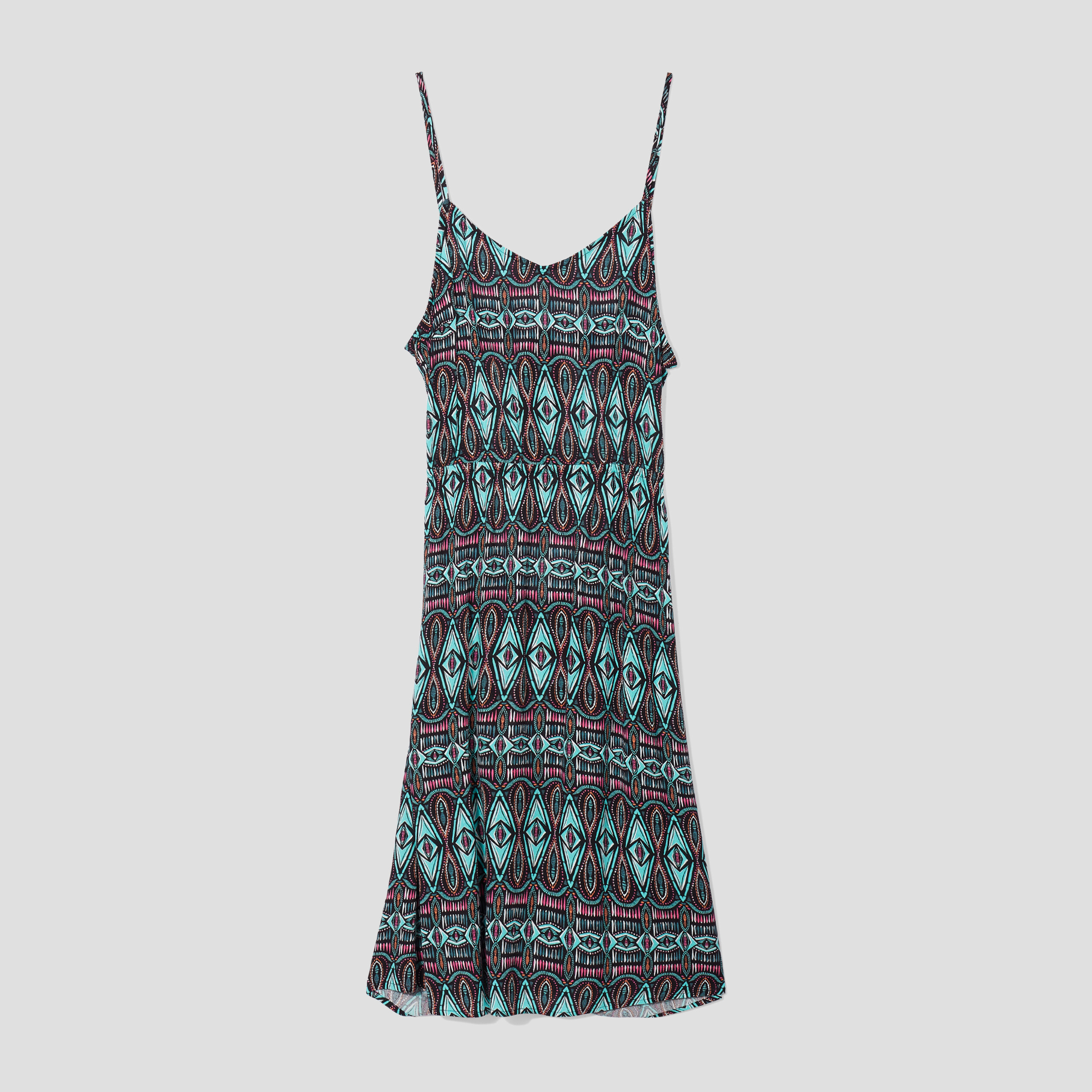 Robe longueur genou détail noeud dos noir femme | La Halle