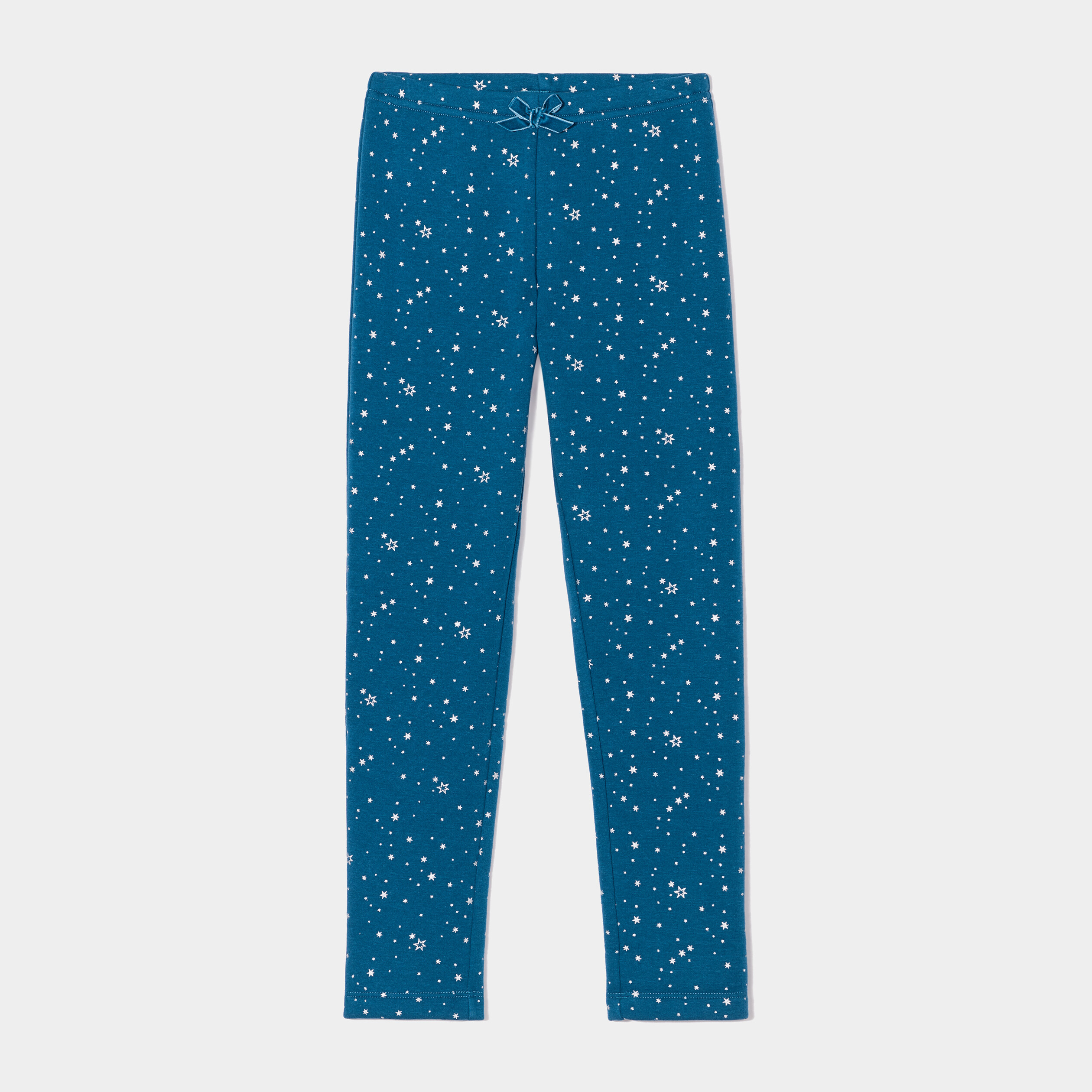 Legging doublé bleu canard fille | La Halle