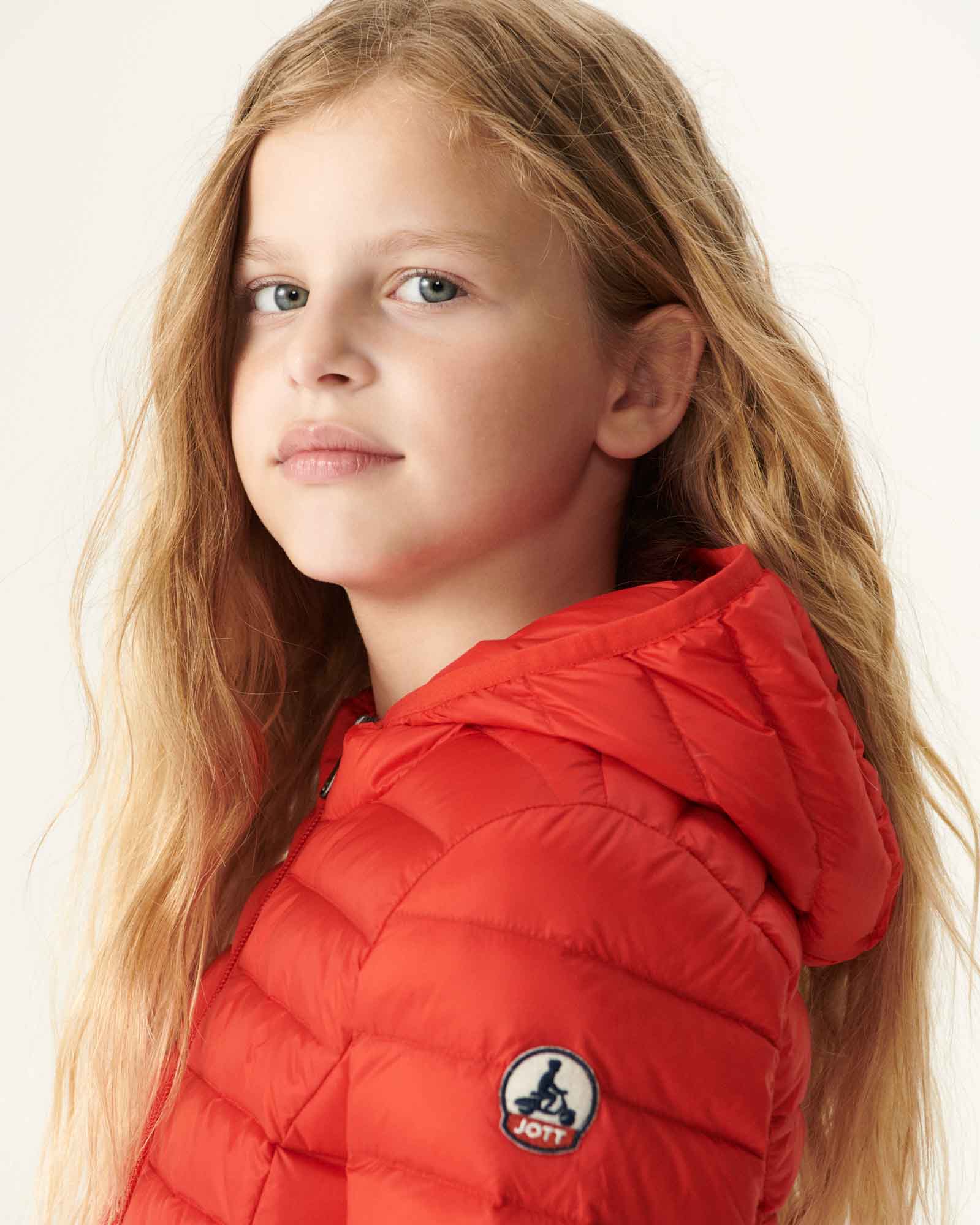 Doudoune légère à capuche enfant Rouge vif Carla