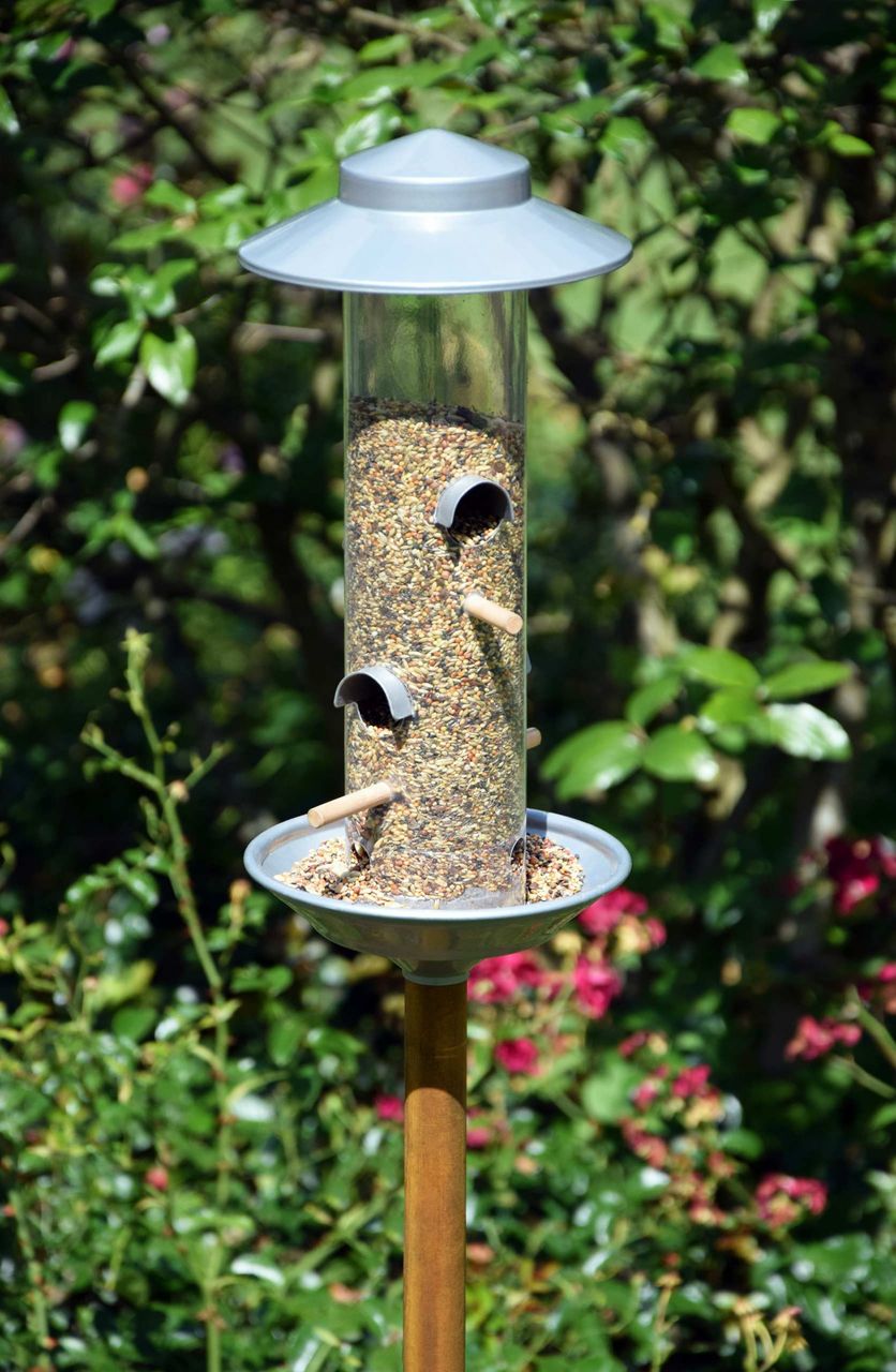 dobar Futtersäule mit Ständer, silber