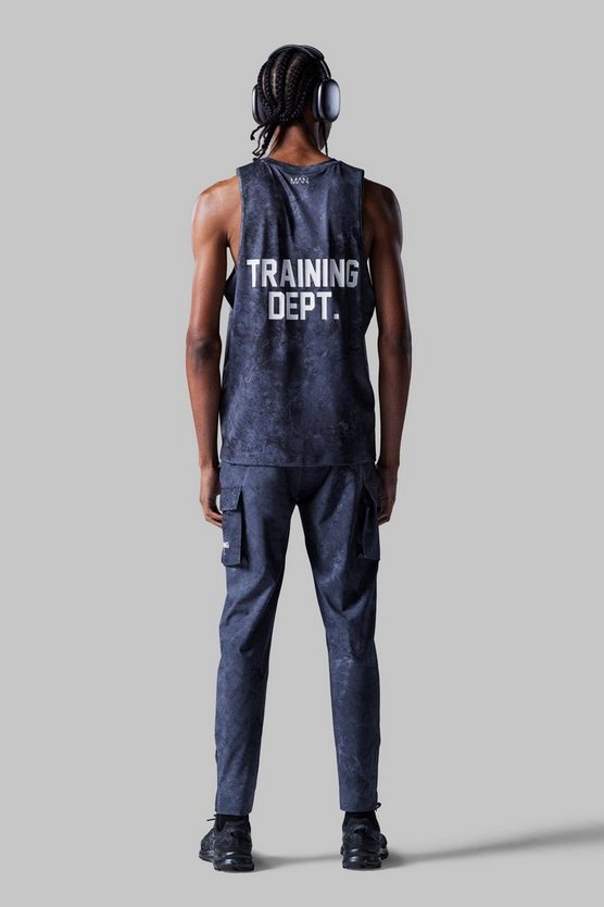 Man Active Camouflage Performance Cargo-Jogginghose
