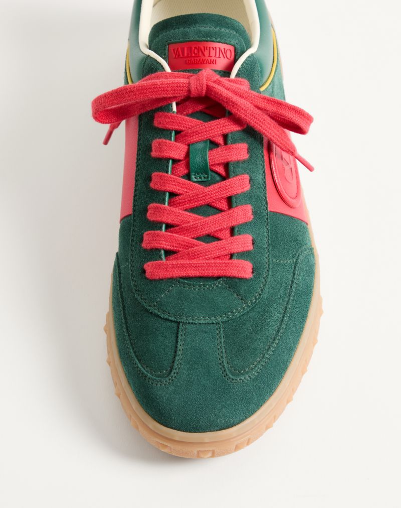 Baskets basses Upvillage en cuir fendu et cuir de veau nappa