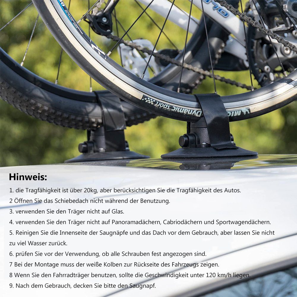 ROCKBROS Dachfahrradträger, für max. 3 Räder, (Fahrradträger, Dachgepäckträger), Max 20kg Leistung