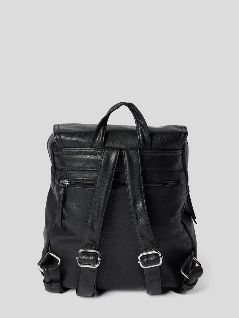 Rucksack in Leder-Optik in schwarz