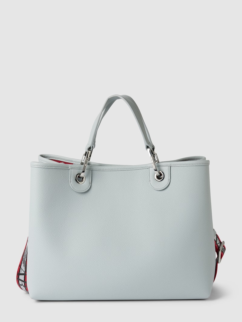 Shopper mit Label-Detail in hellgrau