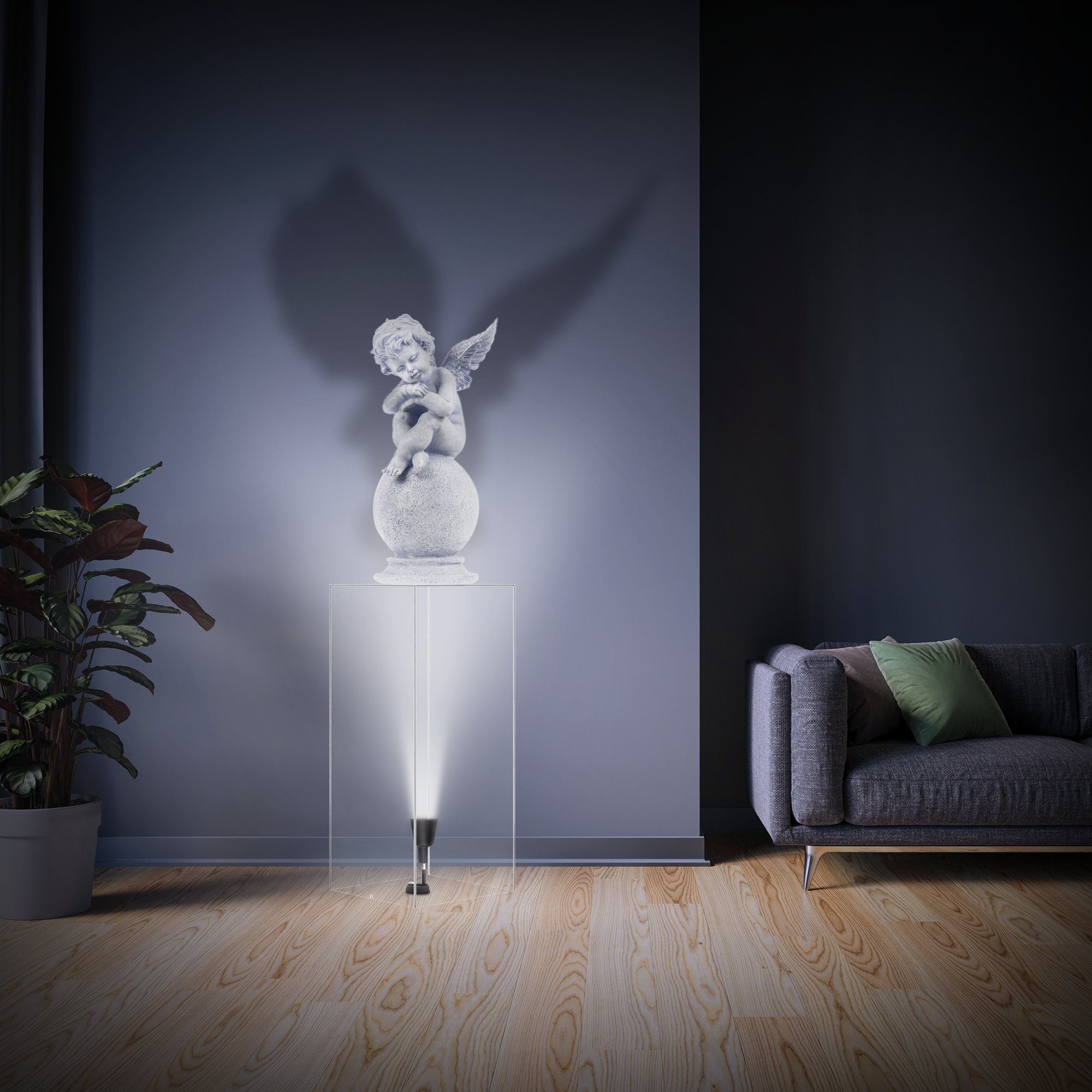StarK Blumenständer Klare Acrylglas Dekosäule -Premium Pflanzenständer belastbar bis 30kg, Arcylglas
