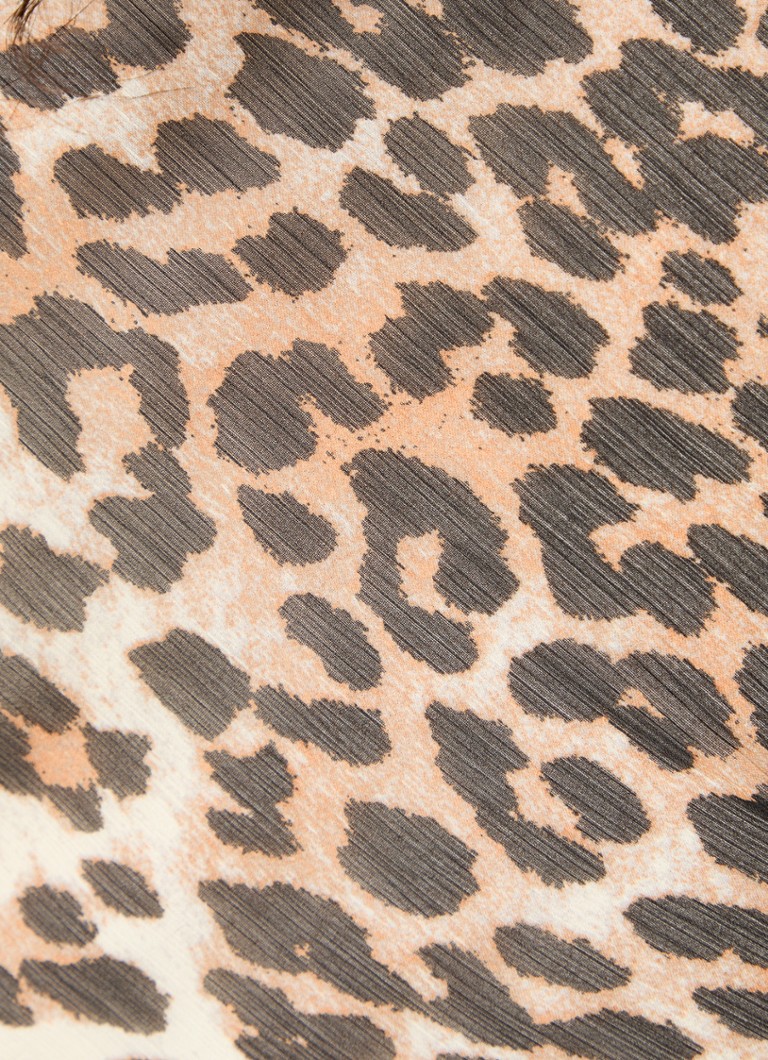 Abito lungo con stampa leopardata di Ganni