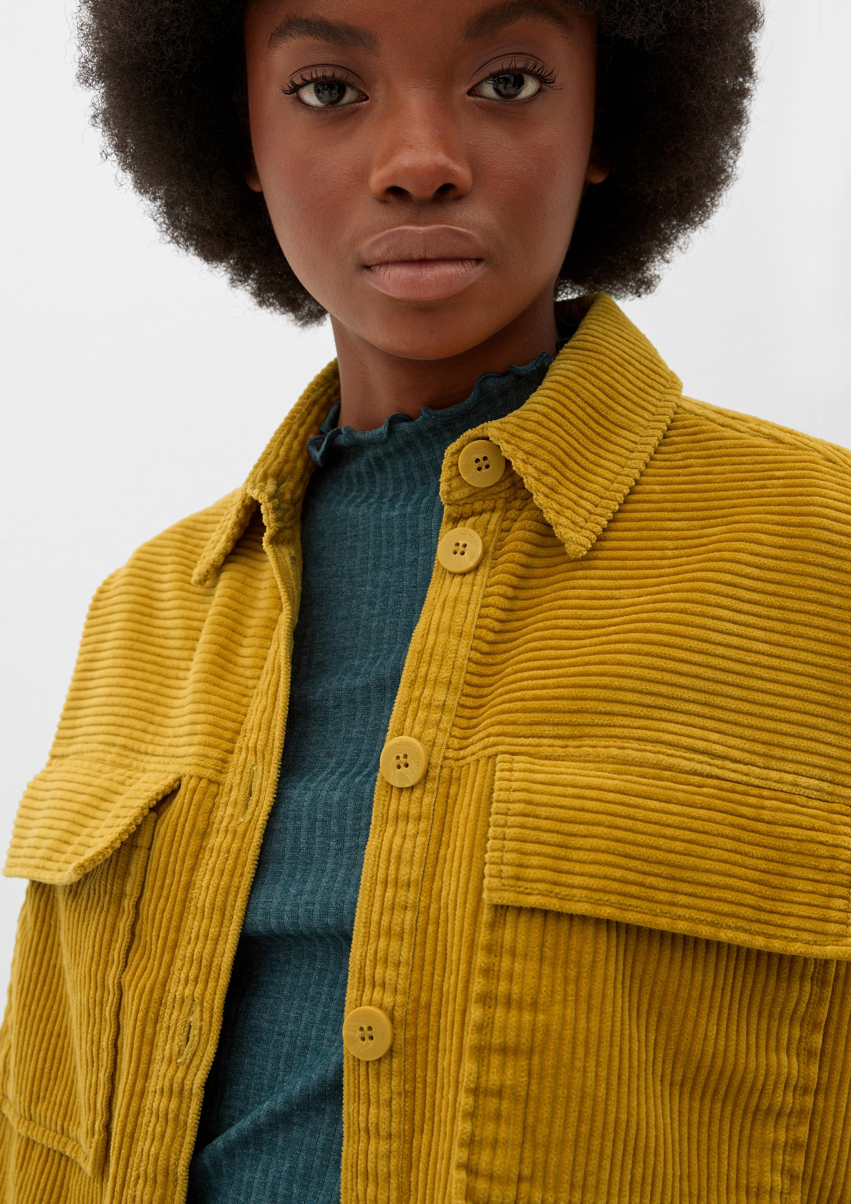 Cordbluse mit Brusttaschen  2117738-1543