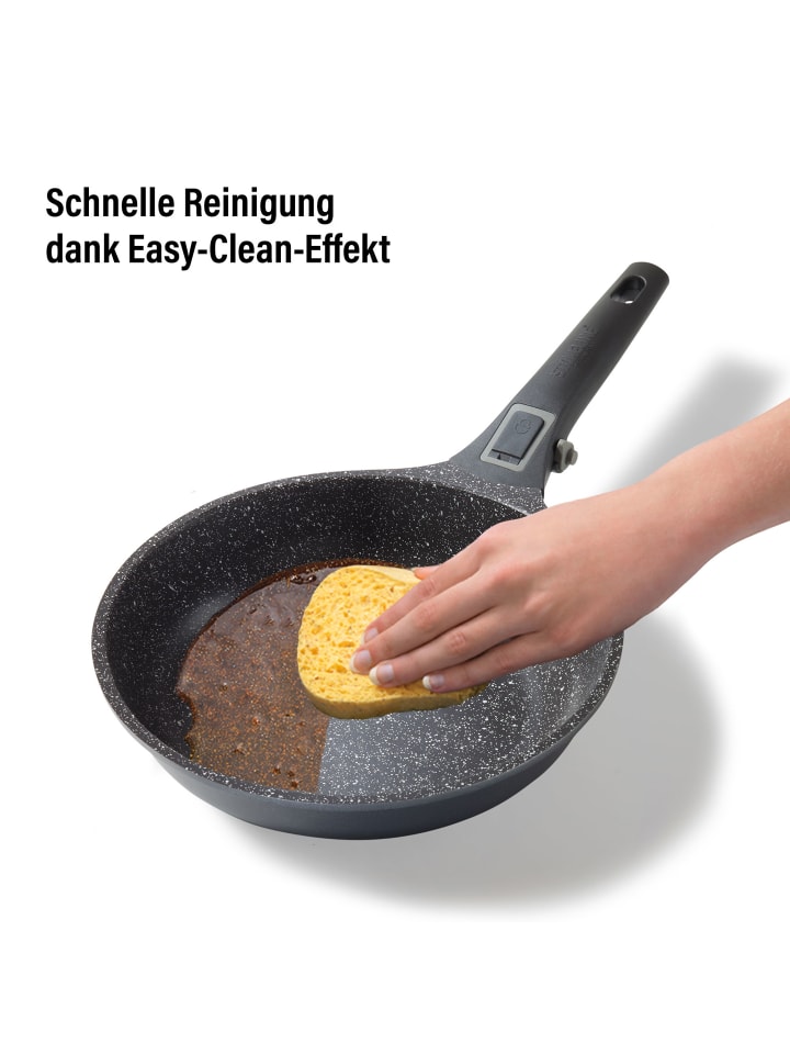 Stoneline Kochgeschirr-Set 8-teilig 18/20/24 mit abnehmbaren Griffen | mit Deckeln in Stoneline marble günstig kaufen onesize